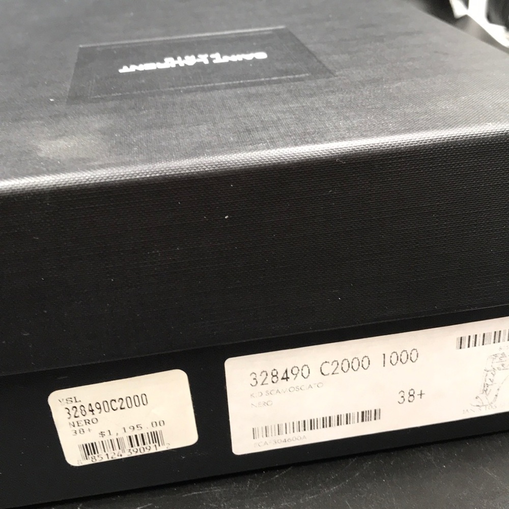 YSL SAINT LAURENT Paris Kid Scamosciato Blk Gold - Picture 8 of 8